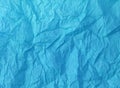 Vibrant Crumpled blue paper background Royalty Free Stock Photo