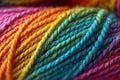 Vibrant yarn close-up Ai photo Royalty Free Stock Photo
