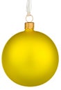 Vibrant yellow Christmas Bauble