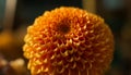 Vibrant yellow chrysanthemum, a single flower in nature bouquet generated by AI