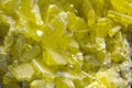 Vibrant yellow colored elemental sulfur Royalty Free Stock Photo