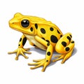 Vibrant Yellow Frog Clip Art With Realistic Portrayal And Detailed Illustrations
