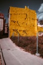 Vibrant Yellow Old House, Spain Royalty Free Stock Photo