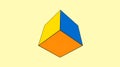 Colorful Cube: A Bold Geometric Minimalist Design