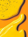 Vibrant yellow paint blobs Royalty Free Stock Photo