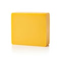 A vibrant yellow rectangular object with a smooth surface and rounded edges Royalty Free Stock Photo