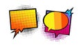 Vibrant Yellow & Red Comic Speech Bubbles for Dialogue, vector design Generative AI Royalty Free Stock Photo