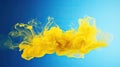 vibrant yellow smoke transparent