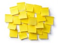 Vibrant Yellow Sticky Note Background LeftAligned Design Template for Creative Projects Royalty Free Stock Photo