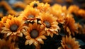 Vibrant yellow sunflower, a single flower in nature beauty generated by AI Royalty Free Stock Photo