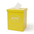 Bright Yellow Voting Box with \