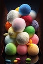 Vibrant Yuanxiao Rice Balls in Assorted Colors