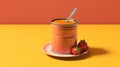 Vibrant Zbrush Tomato Soup With Strawberry And Spoon