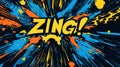 Zing comic book explosion graphic vector illustration  ai generated Royalty Free Stock Photo