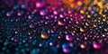 Vibrantly Colored Paint Droplets Seamlessly Blend On Dark Backdrop