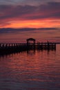 Vibrantly Colored Sunset over the Bay