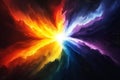 vibrantly colorful nebula painting Royalty Free Stock Photo