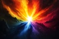 vibrantly colorful nebula painting Royalty Free Stock Photo
