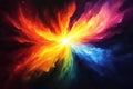 vibrantly colorful nebula painting Royalty Free Stock Photo