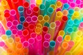 Vibrantly multicolored drinking straws