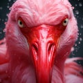 Vibrantly Surreal Flamingo Close-up In Fashion Photography