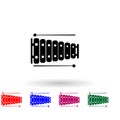 Vibraphone marimba multi color icon. Simple glyph, flat of music instrument icons for ui and ux, website or mobile