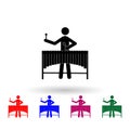 `vibraphone marimba player multi color icon. Simple glyph, flat of music icons for ui and ux, website or mobile application