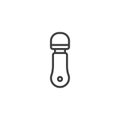 Vibrate dildo sex toy line icon Royalty Free Stock Photo