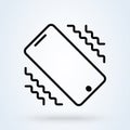 Vibrate phone. vector Simple modern icon design illustration Royalty Free Stock Photo