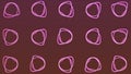 Vibrating circle with stream of lines. Motion. Musical or energetic animation with ring and lines. Pulsating ring with