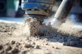 Vibrating Jackhammer concrete. Generate Ai Royalty Free Stock Photo