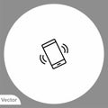 Vibrating phone vector icon sign symbol