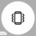 Vibrating phone vector icon sign symbol