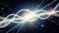 Vibrating String Theory Cosmic Energy Waves in Space Royalty Free Stock Photo