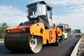 Vibration Compactor at asphalt