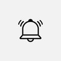 vibration mode. notification bell icon. vector symbol outline style