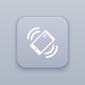 Vibration, vibrating, vibrate button, best vector on a gray background, EPS 10 Royalty Free Stock Photo