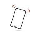 Vibrationg or ringing phone icon. Vibration mode vector image to be used in web applications, mobile applications and print media Royalty Free Stock Photo