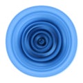 Vibrations. Blue rippled waves. Aqua membrane isolated on white background