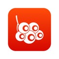 Viburnum branch icon digital red