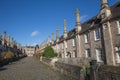 Vicars Close next to Wells Cathedral Somerset England uk historic cottages, houses and chimneys