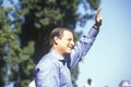 Vice President Al Gore campaigns for the Democratic presidential nomination at Lakewood Park in Sunnyvale, California Royalty Free Stock Photo