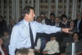 Vice President Al Gore campaigns for the Democratic presidential nomination in Salem, New Hampshire, before the primary