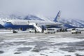 Vice President Cheney landing in the Air Force 2 in Jackson Wyoming