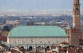 VICENZA city in Italy with Sepia Effect and the famous monument