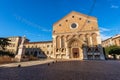 Facade of the Church of San Lorenzo in Vicenza Veneto Italy