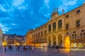 Vicenza, Italy, August 28, 2021: Sunset over church of St. Vince