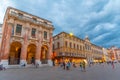 Vicenza, Italy, August 28, 2021: Sunset over church of St. Vince