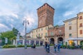 Vicenza, Italy, August 28, 2021: Torrione di Porta Castello in Italian town Vicenza