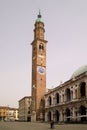 Vicenza, Italy, main square with clock tower